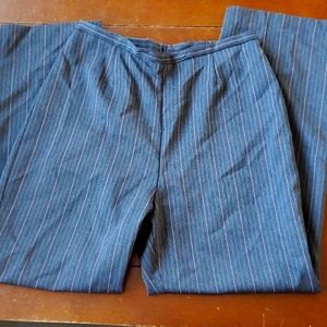 Kim Roger's pink pin stripe size 14 zipper elastic waist straight leg trousers